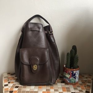 Chocolate Brown Vintage Coach Backpack